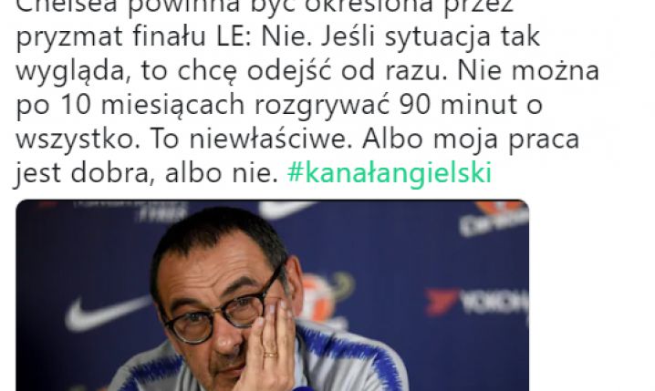 MOCNA odpowiedź Sarriego na pytanie dziennikarza!